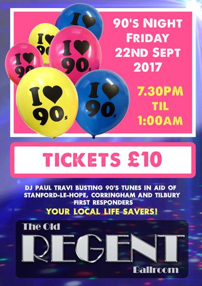 90's Party night. Love 90's? Love dancing? In aid of our First Responders. @ The Old Regent | England | United Kingdom