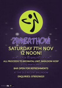 Zumbathon All Proceeds to Basildon Hospital Neonatal Unit @ The Old Regent Ballroom | Stanford-le-Hope | United Kingdom