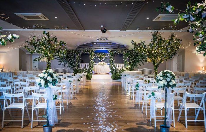 upstairs ballroom wedding