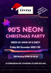 SOLD OUT 8th December Neon 90's Christmas Party Night - Piano Bar @ The Old Regent