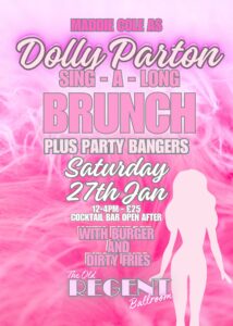 SOLD OUT Dolly Parton and Hairbrush Belters Brunch with Maddie Cole @ The Old Regent