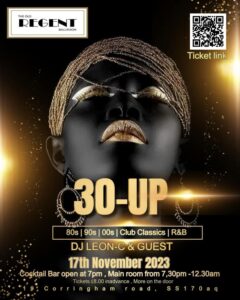 Over 30s Night 17th November @ The Old Regent