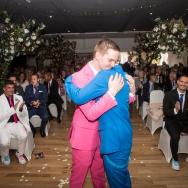 Dave Jake 1.10.16 Aisle hug