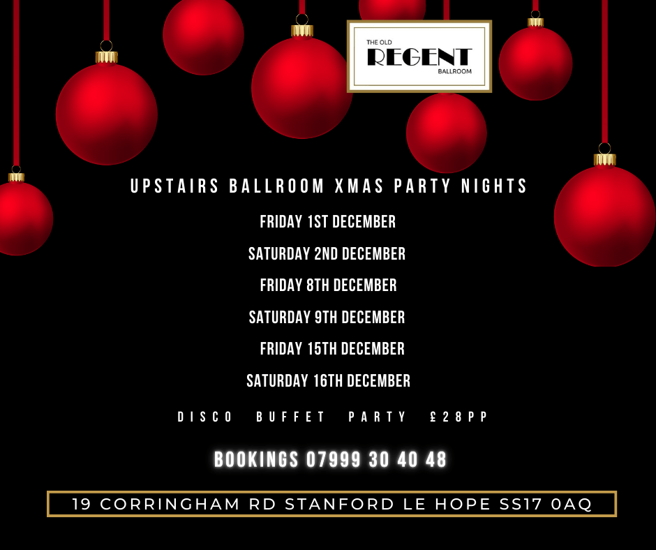 SOLD OUT Christmas Party Night Upstairs Ballroom 9th December