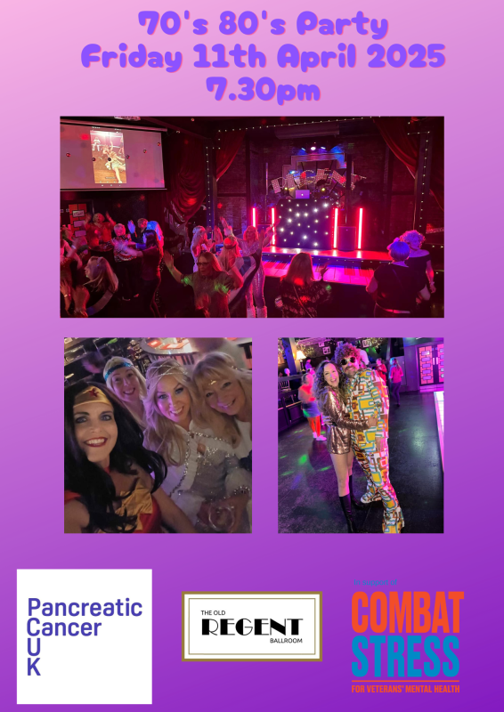 70's 80's party Fundraising Event 11th April