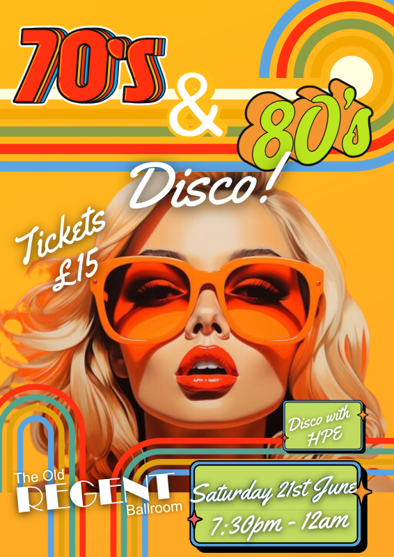70's and 80's poster Sat 21.6