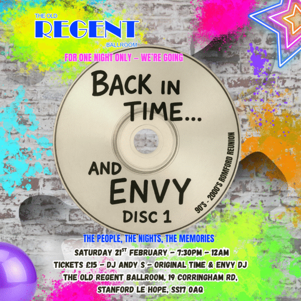 Time and Envy - One night Only With Original Club DJ Andy S